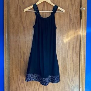 Express Black Tank Top Dress with Beaded Bottom sz. X-small